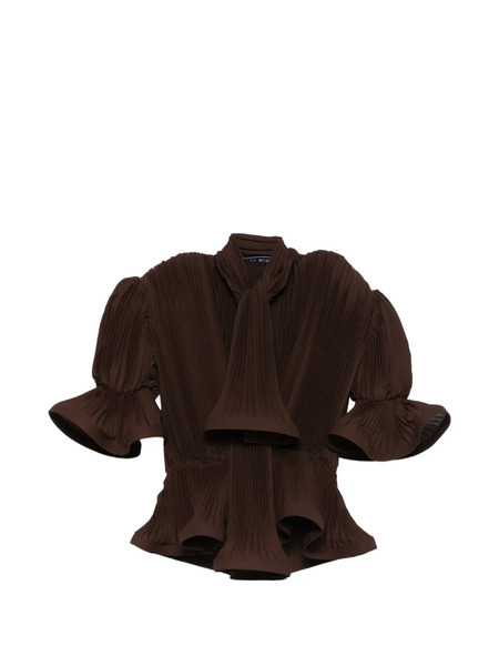  Rowen Rose Pleated Blouse - Brown 