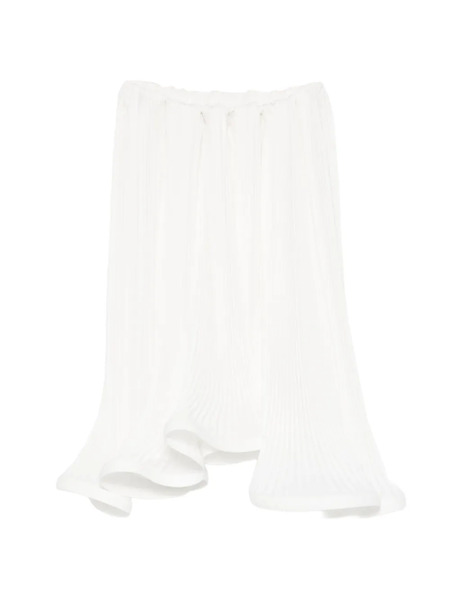  Rowen Rose Pleated Midi Skirt - White 