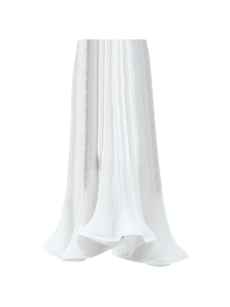  Rowen Rose Pleated Midi Skirt - White 