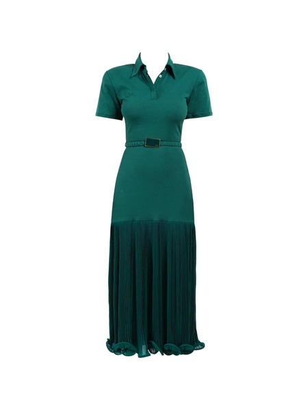  Rowen Rose Pleated Polo Dress - Green 