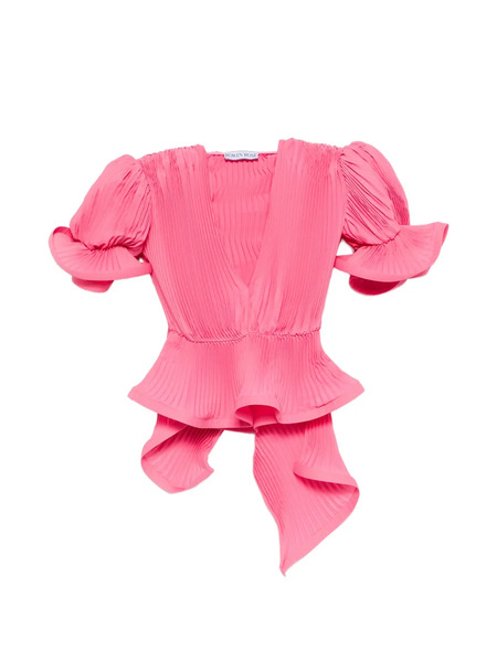  Rowen Rose Pleated Puffy Blouse - Pink 