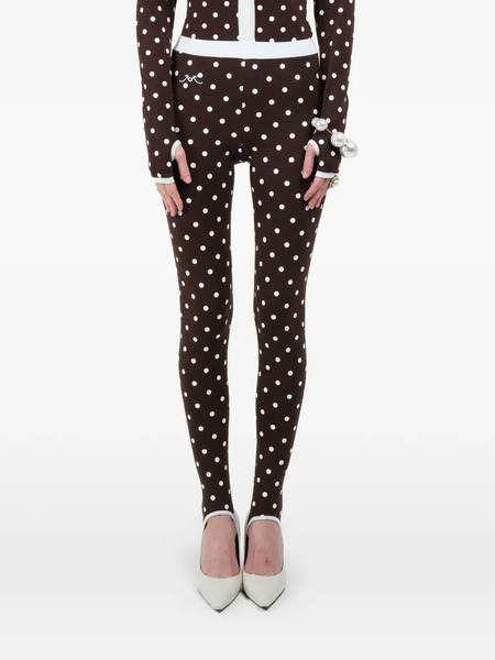  Rowen Rose Polka-dots Leggings - Brown 