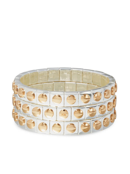  Roxanne Assoulin The Stud Bracelets (set Of Three) - Silver 