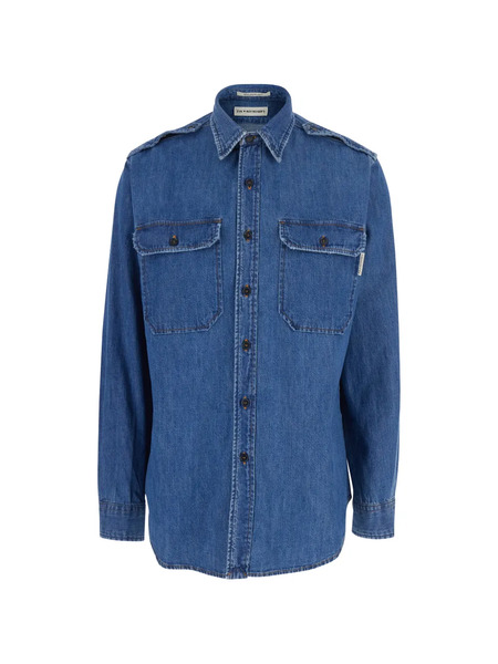  Roy Rogers Xeva Herzigová Buttoned Flap-pocket Shirt - Blue 