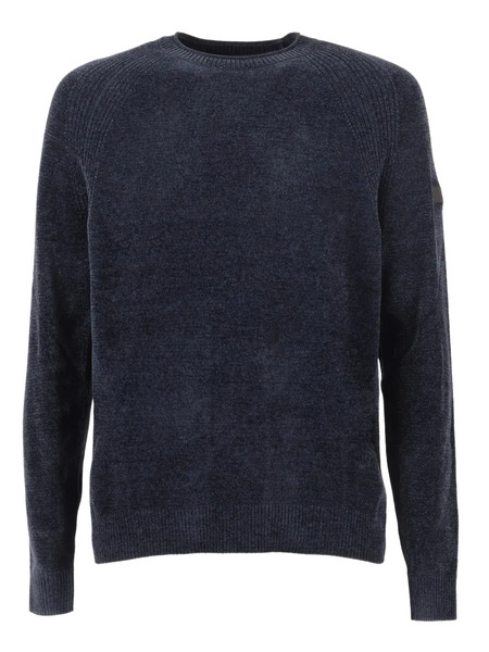  Rrd Velvet Round-neck Sweater - Blue 