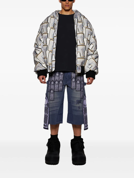  Rrr123 Abstract-pattern Print Jacket - White 