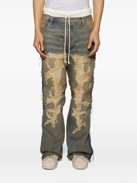  Rrr123 Distressed Panelled Jeans - Blue 