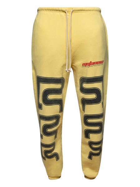  Rrr123 Drawstring Graphic-print Trousers - Yellow 