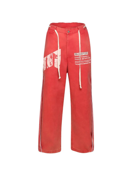  Rrr123 Logo Working Man Trousers - Red 