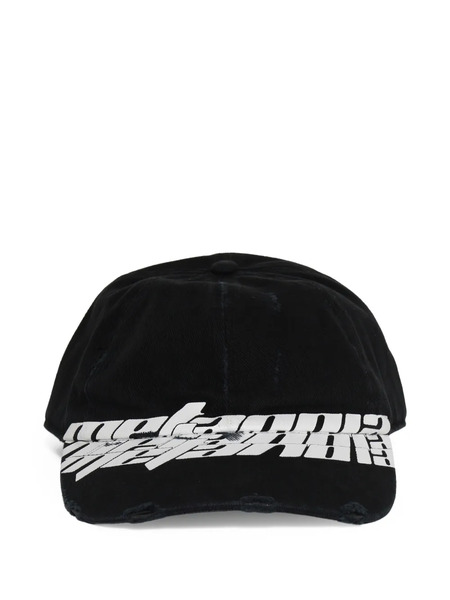  Rrr123 Text-print Baseball Cap - Black 