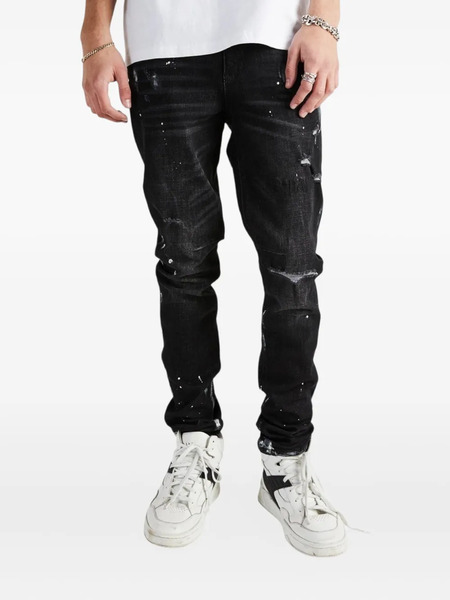  Rta Clayton Paint-splatter Jeans - Black 
