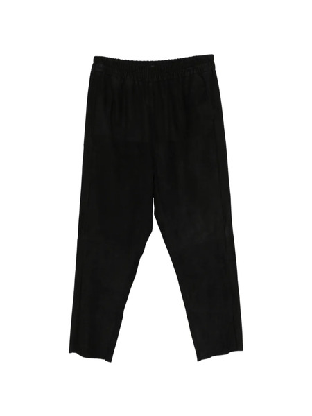  Rundholz Elasticated-wais Leather Trousers - Black 