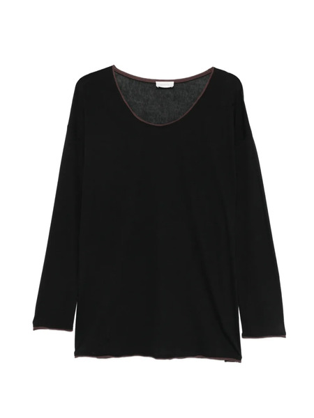  Ruohan Charcoal Toma Long-sleeved Top - Black 