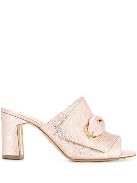  Rupert Sanderson Metallic Mid-heel Sandals - Pink 