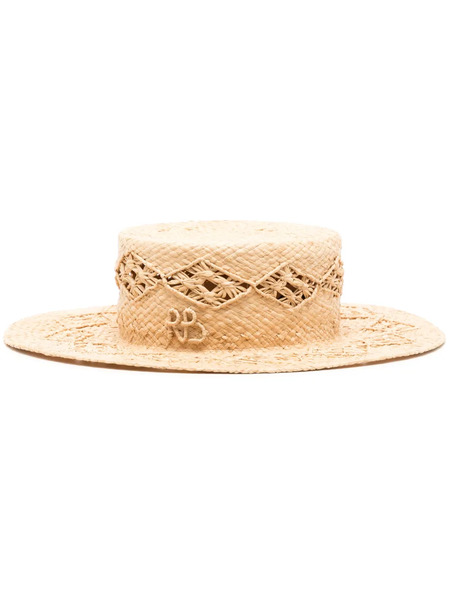  Ruslan Baginskiy Appliqué-logo Straw Hat - Neutrals 