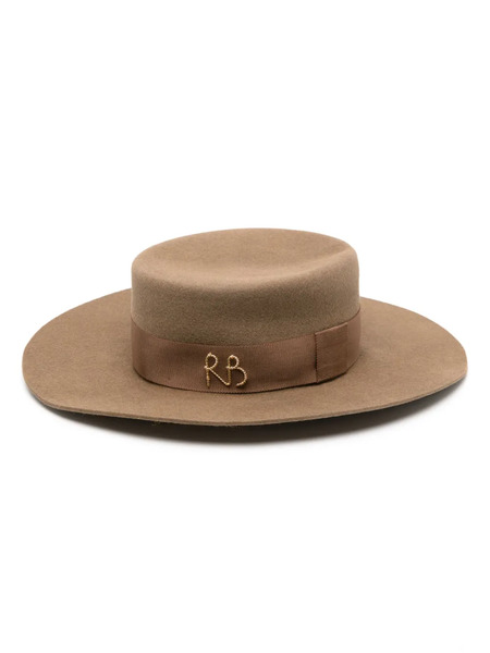  Ruslan Baginskiy Canotier Wool-felt Hat - Brown 