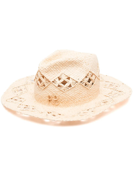  Ruslan Baginskiy Interwoven-straw Fedora Hat - Neutrals 