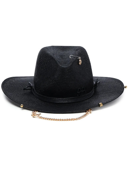  Ruslan Baginskiy Logo-embroidered Chain Sun Hat - Black 