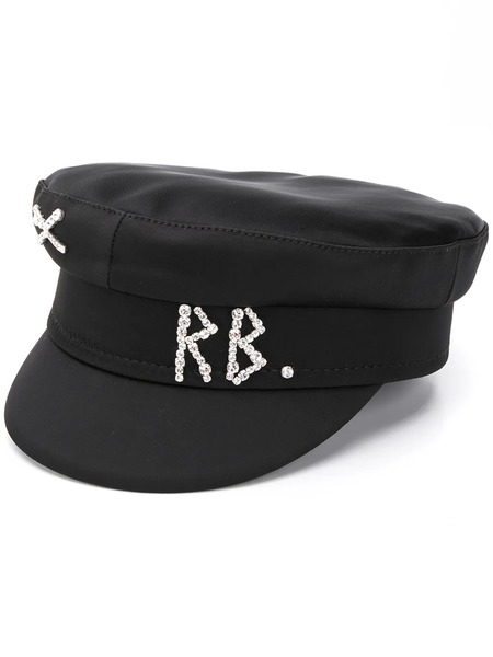  Ruslan Baginskiy Rhinestone Logo Breton Hat - Black 