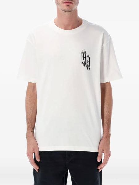 Rvca Skull-graphic T-shirt - White 
