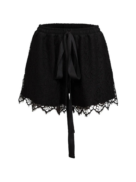 Rxquette Lace-trim Shorts - Black 