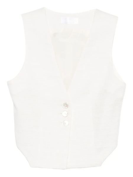  Rxquette Sleeveless Button-fastening Waistcoat - White 