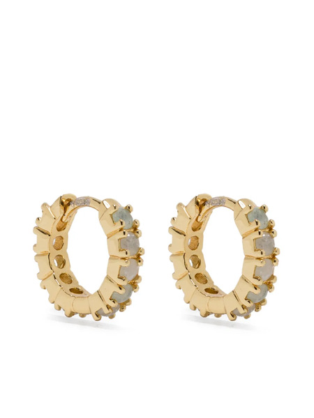  Ryenn's Eyes Aventurine Huggie Hoops - Gold 