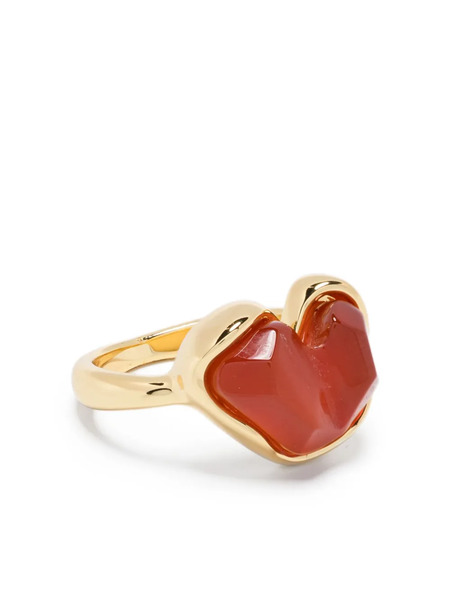  Ryenn's Eyes 14k Gold Plated Brass Heart Ring 