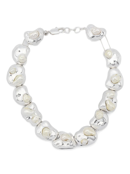  Ryenn's Eyes X Quentin Jones Sculpted Statement Necklace - Silver 
