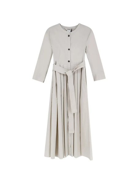  's Max Mara Belt Button Midi Dress - Grey 
