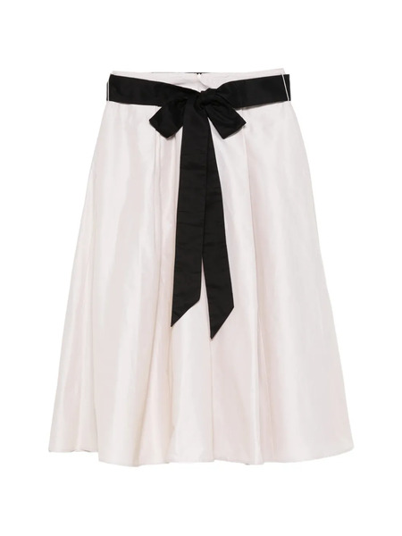  's Max Mara Belted Pleated Midi Skirt - Neutrals 