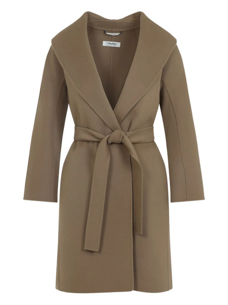  's Max Mara Belted Wrap Coat - Brown 