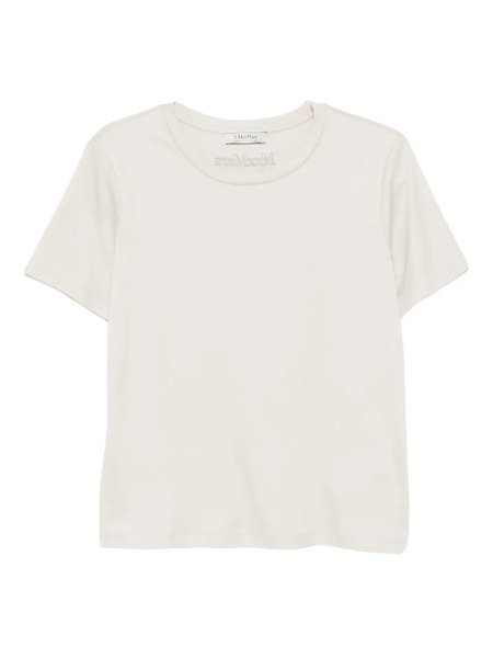  's Max Mara Crew-neck Logo-embroidered T-shirt - White 