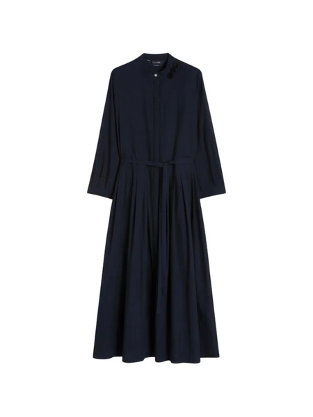  's Max Mara Crystal-embellished Belted Maxi Dress - Blue 