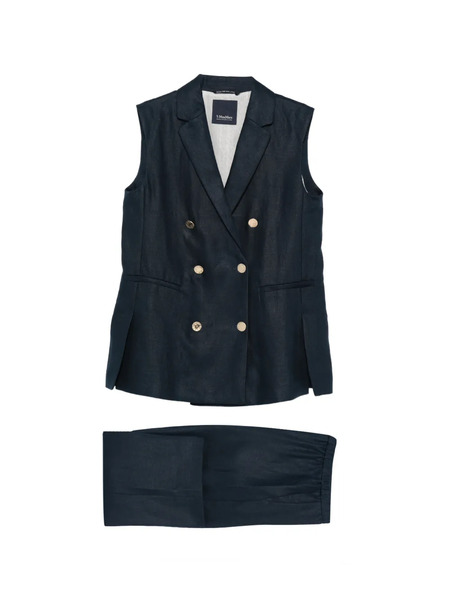  's Max Mara Double-breasted Ensemble (set Of Two) - Blue 
