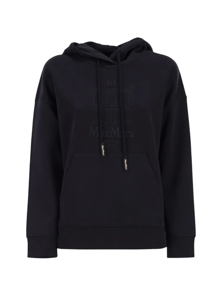  's Max Mara Drawstring Graphic Hoodie - Blue 