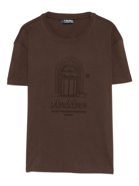  's Max Mara Embroidered-graphic T-shirt - Brown 