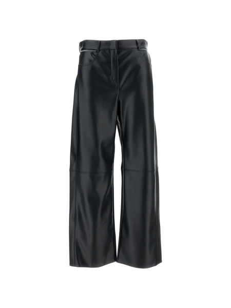  's Max Mara Faux-leather Trousers - Black 