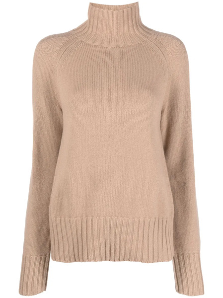  's Max Mara Fine-knit High-neck Sweatshirt - Brown 