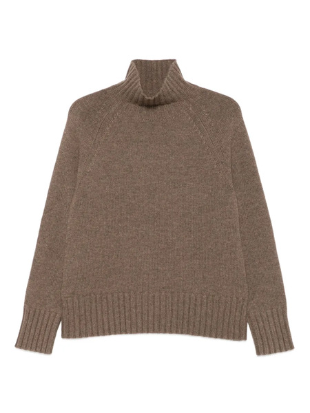  's Max Mara Funnel-neck Raglan-sleeve Sweater - Brown 