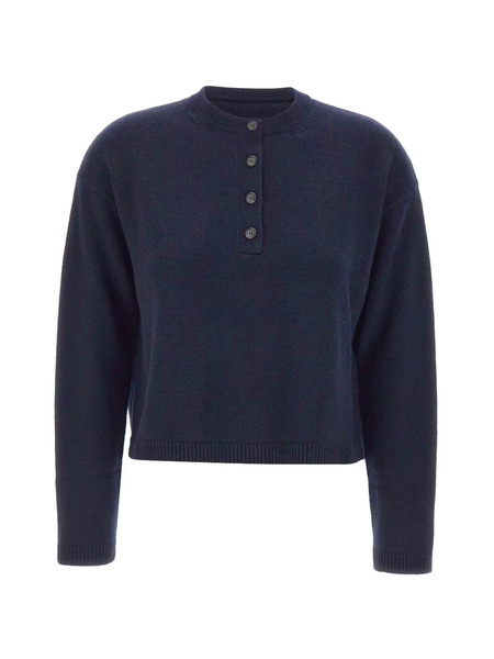  's Max Mara London Half-buttoned Sweater - Blue 