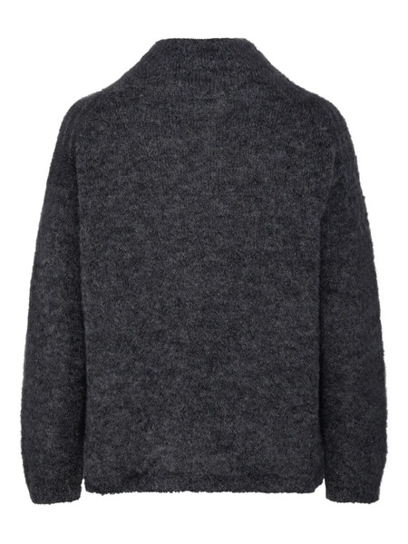  's Max Mara Mock-neck Fluffy Knit Sweater - Grey 