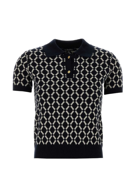  's Max Mara Patterned Polo Shirt - Blue 