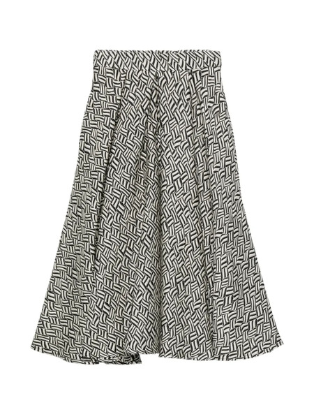  's Max Mara Perle Jacquard Pleated Midi Skirt - Black 
