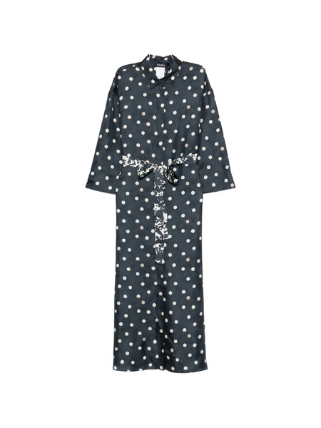  's Max Mara Polka Dot Long-sleeved Dress - Blue 