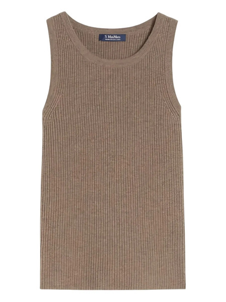 's Max Mara Ribbed Round-neck Top - Neutrals 