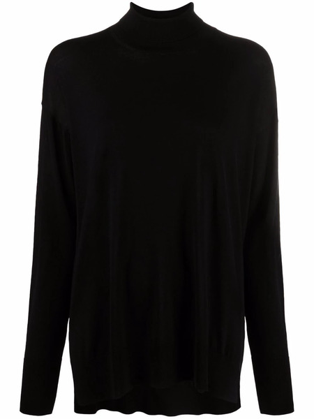  's Max Mara Roll-neck Knit Jumper - Black 