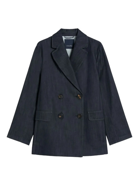  's Max Mara Sara Double-breasted Denim Blazer - Blue 