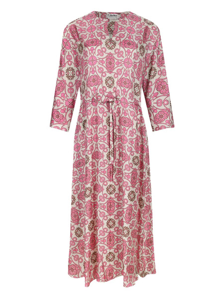  's Max Mara Silk Midi Dress - Pink 