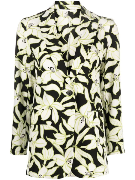  's Max Mara Studio Floral-print Blazer - Black 